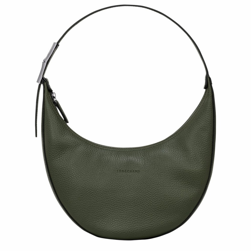 Green Longchamp Roseau Essential Women's Hobo Bags